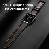Dux Ducis Apple Watch 38/40/41MM için Business Deri Kayış Kordon