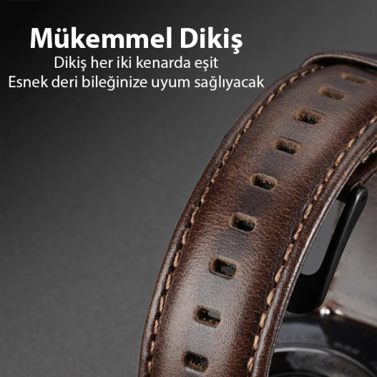 Dux Ducis Apple Watch 38/40/41MM için Business Deri Kayış Kordon