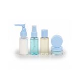 5’li Seyahat Dolum Şişe Seti 30 ml Şeffaf Taşıma Çantalı