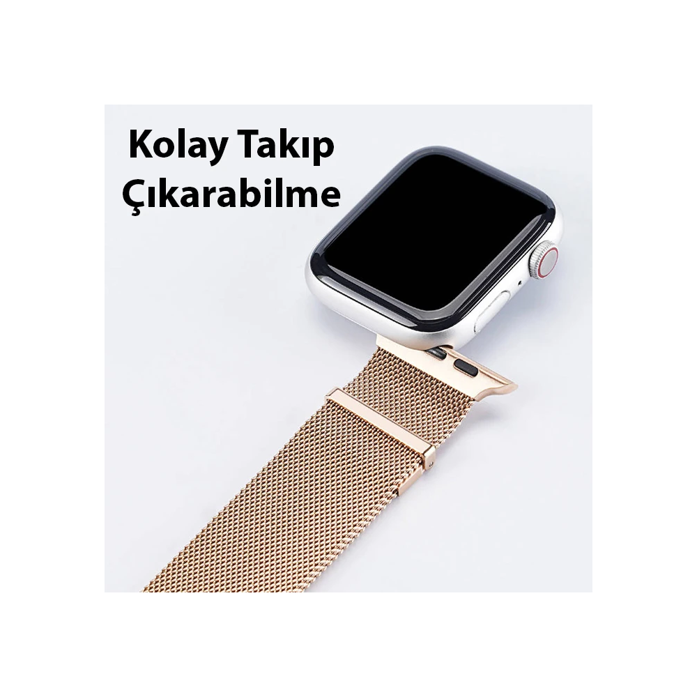 Dux Ducis Apple Watch 42/44/45MM için Milanese Premium Milano Loop Kay