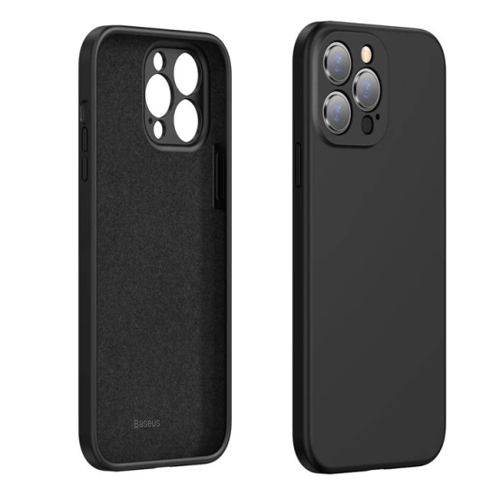 Baseus Liquid iPhone 13 Pro Max Kılıf Kamera Korumalı İçi Kadife Silik