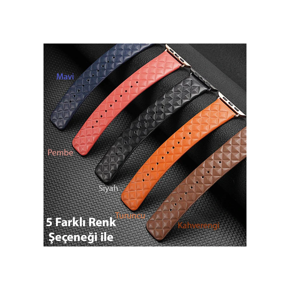 Dux Ducis Apple Watch 42/44/45MM için Enland Serisi Premium Deri Kayış