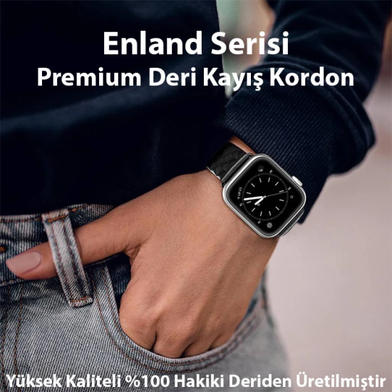 Dux Ducis Apple Watch 38/40/41MM için Enland Serisi Premium Deri Kayış