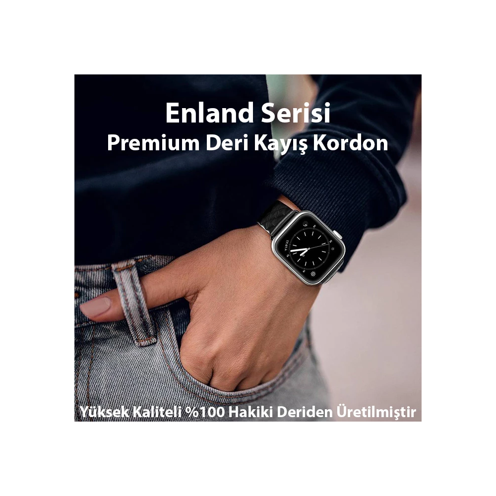 Dux Ducis Apple Watch 38/40/41MM için Enland Serisi Premium Deri Kayış