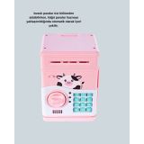 Pembe ATM Kasa Görünümlü Elektronik Şifreli Çocuk Kumbarası