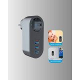 2500W Güç Destekli Akım Korumalı Priz – 3 USB Çıkışlı