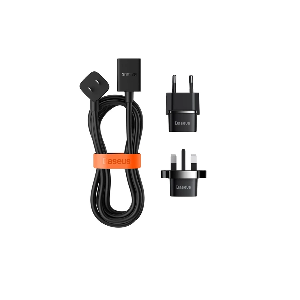 BASEUS PowerCombo Mini Power Strip 1AC 10 m Güç Kablosu /EU + UK Fiş A