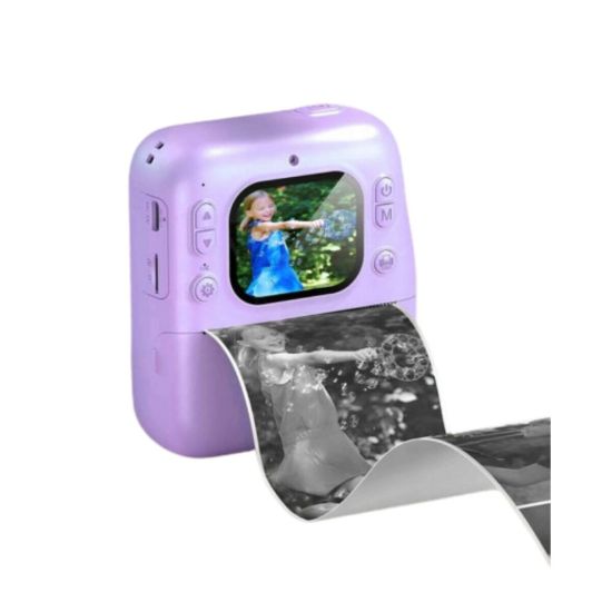 HD Ekranlı Çocuk Fotoğraf Makinesi Video Kayıt ve Baskı Kağıdı Kalem H