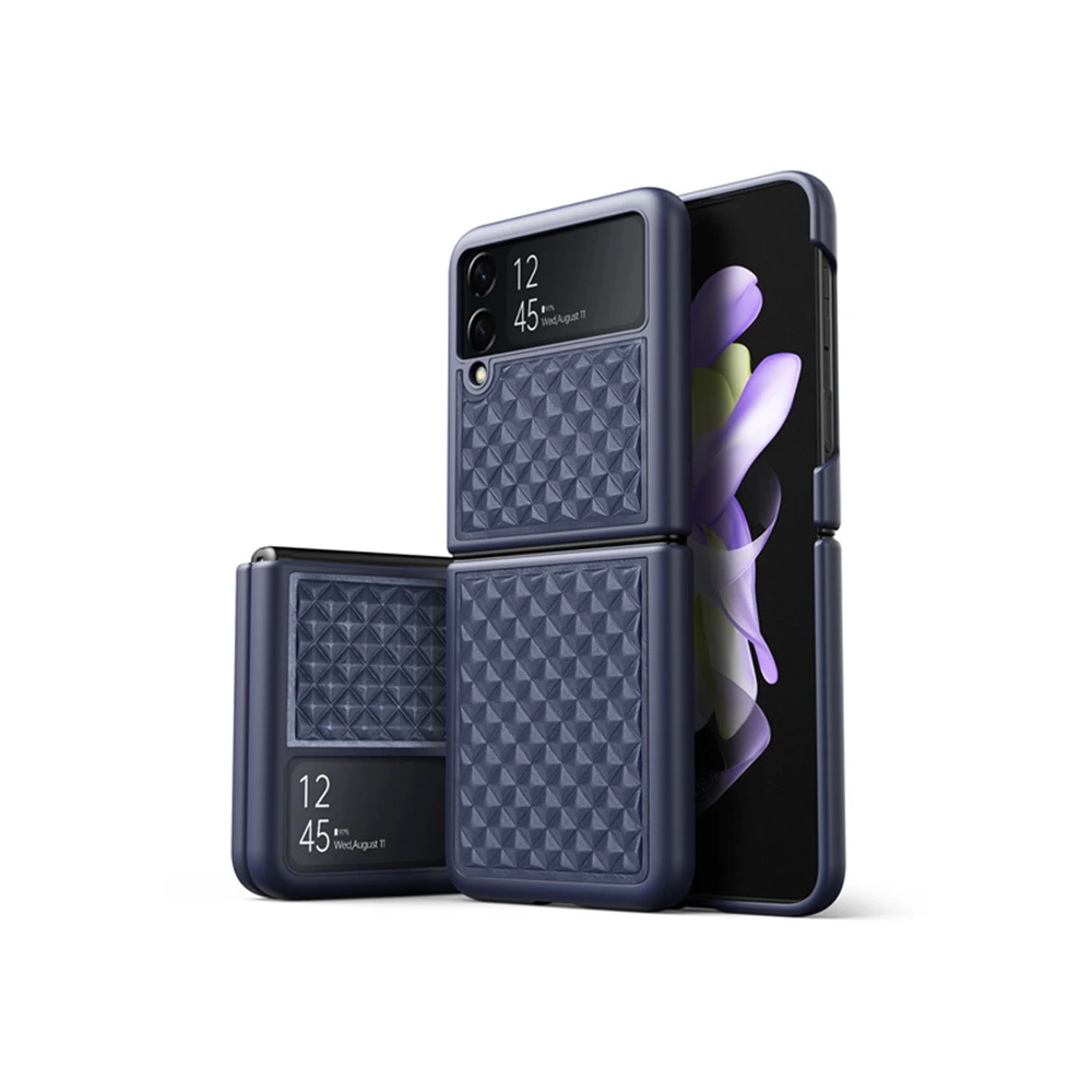 Ducis Venice Series Samsung Galaxy Z Flip4 5G için Premium Deri Kılıf