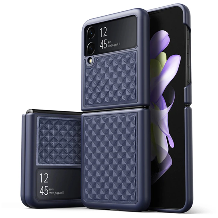Ducis Venice Series Samsung Galaxy Z Flip4 5G için Premium Deri Kılıf