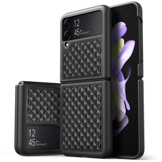 Ducis Venice Series Samsung Galaxy Z Flip4 5G için Premium Deri Kılıf