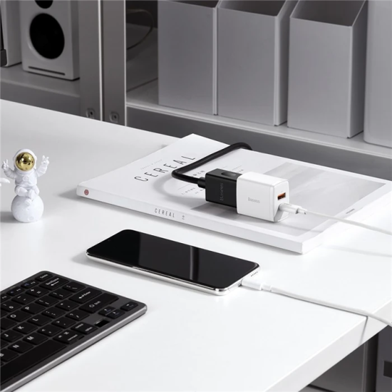 BASEUS PowerCombo Mini Power Strip 1AC 10 m Güç Kablosu /EU + UK Fiş A