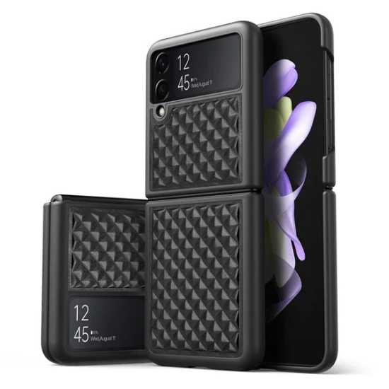 Dux Ducis Venice Series Samsung Galaxy Z Flip3 5G için Premium Deri Kı