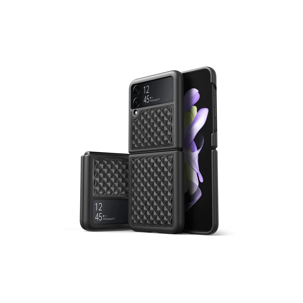 Dux Ducis Venice Series Samsung Galaxy Z Flip3 5G için Premium Deri Kı