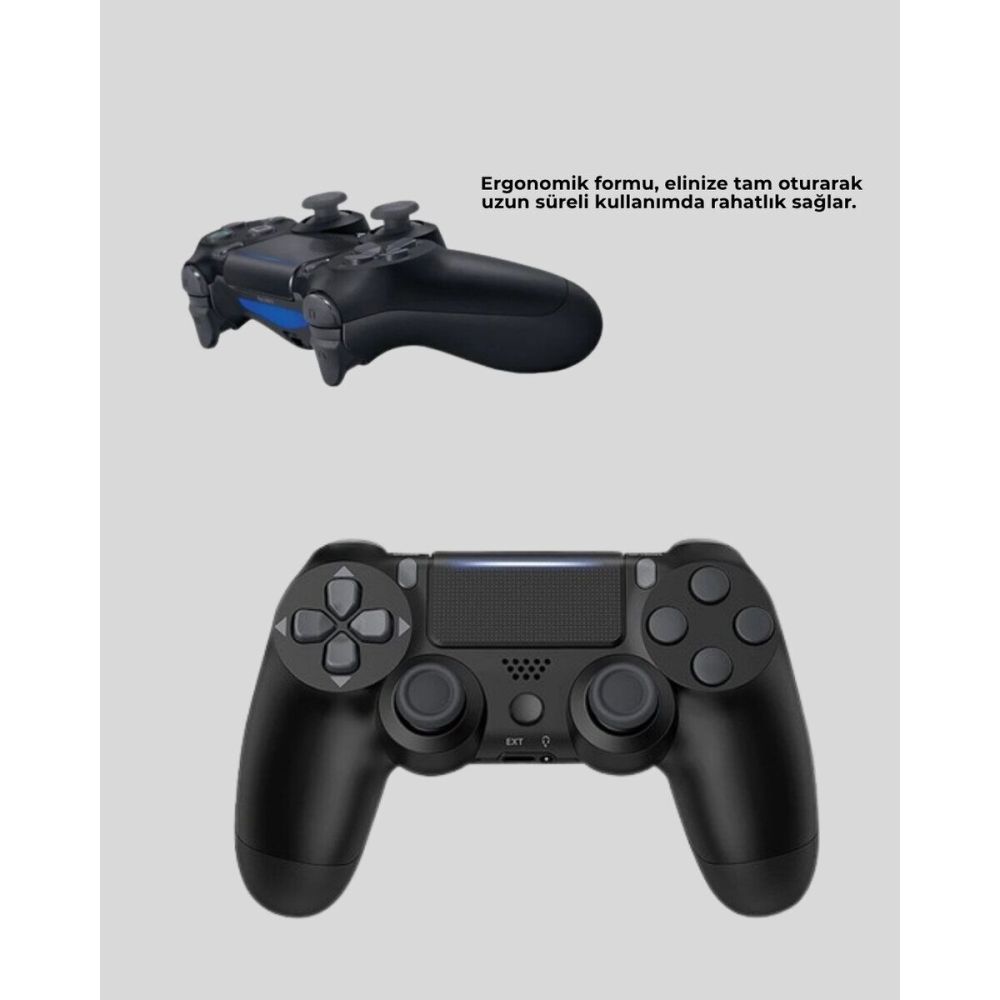 PS4 Kablosuz Oyun Kolu Gecikmesiz Bağlantılı Ergonomik Tasarımlı