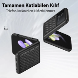 Dux Ducis Venice Series Samsung Galaxy Z Flip3 5G için Premium Deri Kı