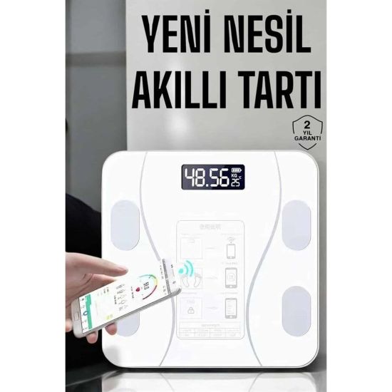 Tartı Baskül Dijital Elektronik Tartı Vücut Analiz Wifi Akıllı Yağ Ölç