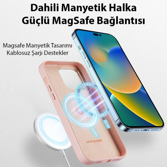 Dux Ducis Grit Series iPhone 14 Pro 6.1inç Premium MagSafe Uyumlu Kılı