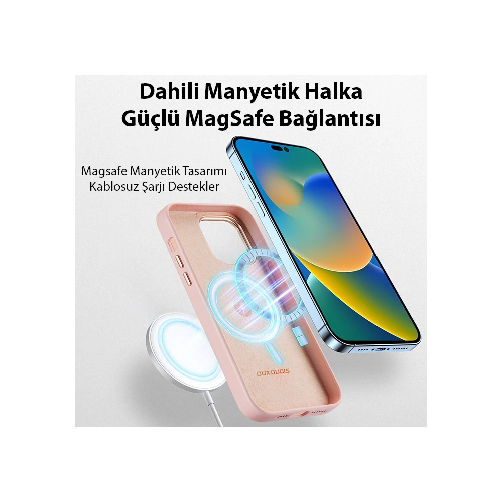 Dux Ducis Grit Series iPhone 14 Pro 6.1inç Premium MagSafe Uyumlu Kılı
