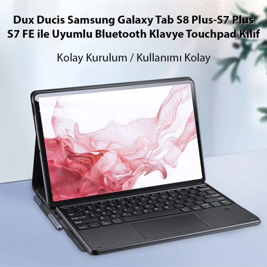 Dux Ducis SM Galaxy Tab S8 Plus-S7 Plus-S7 FE ile Uyumlu Bluetooth Kla