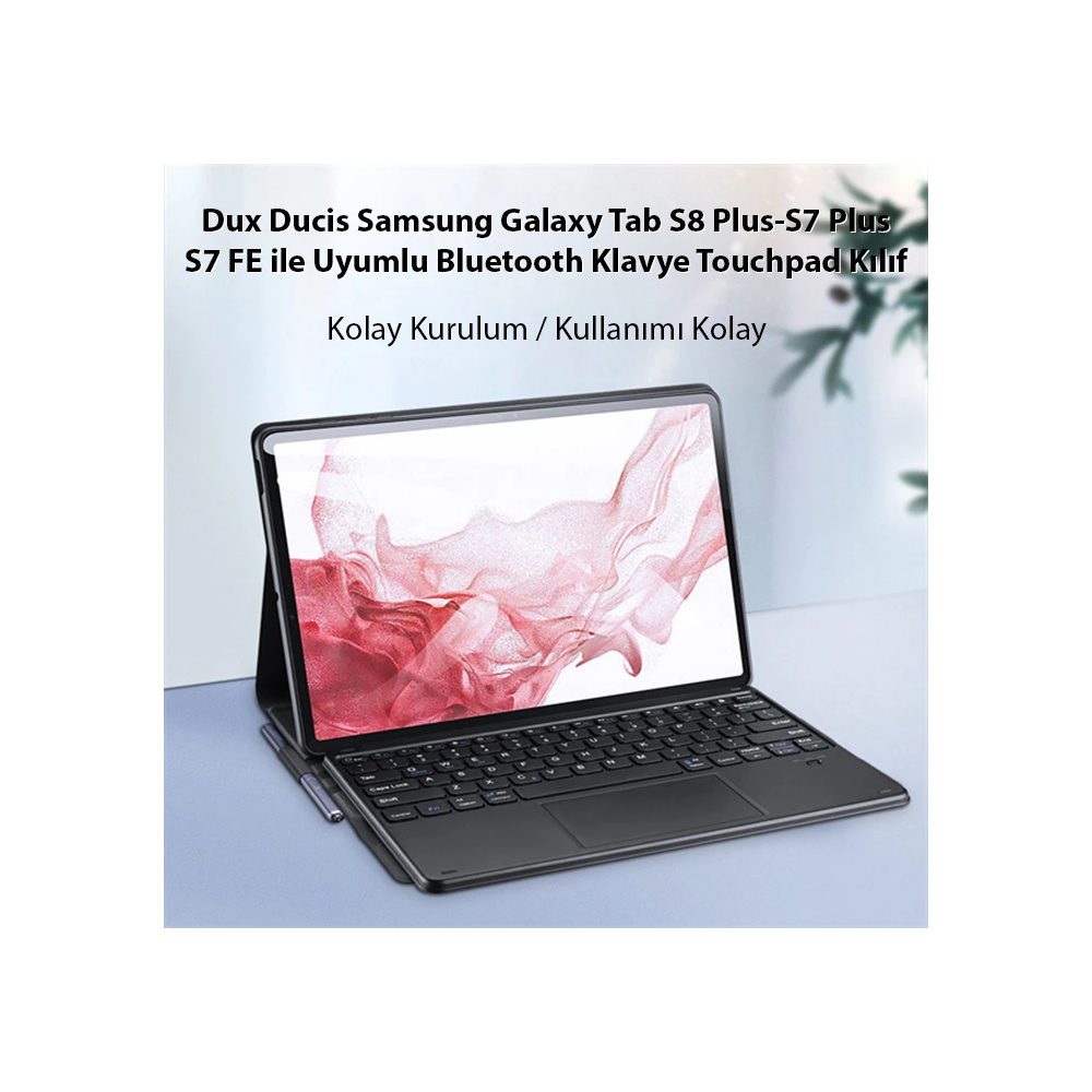Dux Ducis SM Galaxy Tab S8 Plus-S7 Plus-S7 FE ile Uyumlu Bluetooth Kla