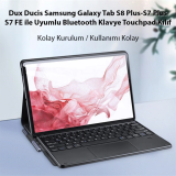 Dux Ducis SM Galaxy Tab S8 Plus-S7 Plus-S7 FE ile Uyumlu Bluetooth Kla
