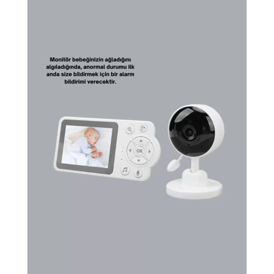 Ebeveyn Kontrollü 2.8 İnç Bebek Monitörü Güvenli İzleme