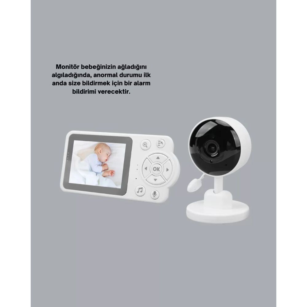 Ebeveyn Kontrollü 2.8 İnç Bebek Monitörü Güvenli İzleme