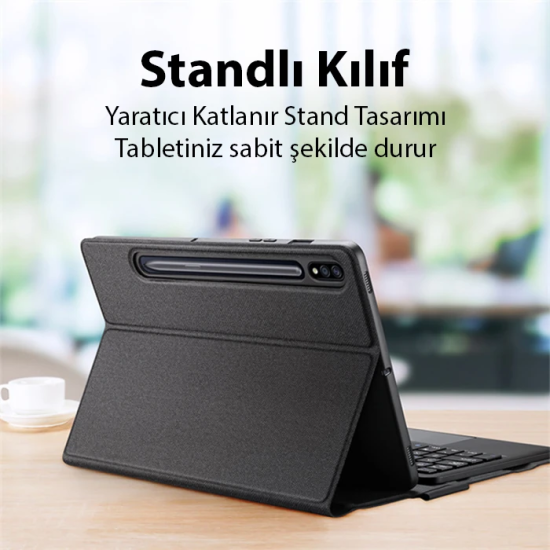 Dux Ducis SM Galaxy Tab S8/S7 Bluetooth Klavye Touchpad Kılıf X700-X70
