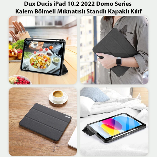 Dux Ducis iPad 10.9 2022 Kılıf Domo Series Kalem Bölmeli Mıknatıslı St