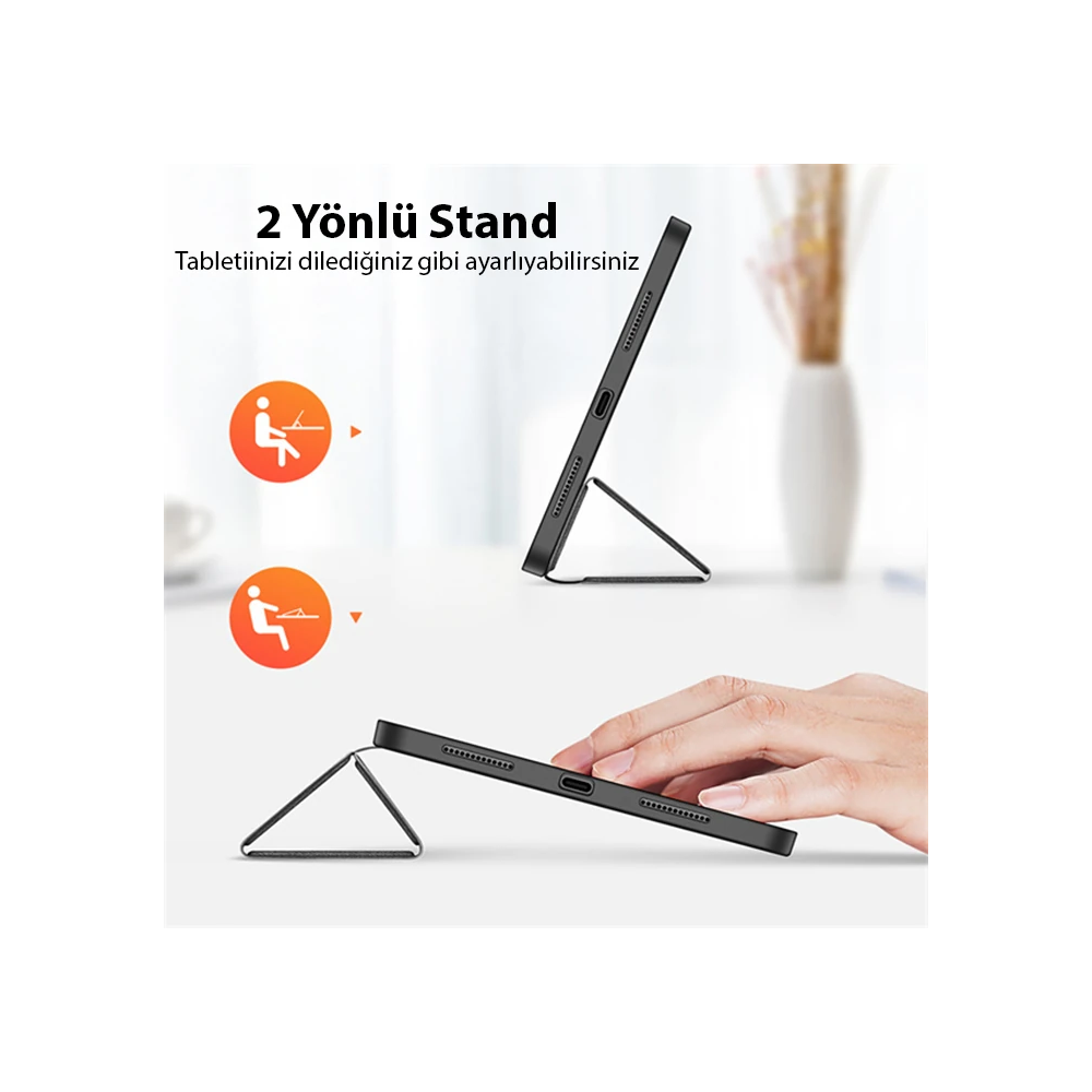 Dux Ducis iPad 10.9 2022 Kılıf Domo Series Kalem Bölmeli Mıknatıslı St