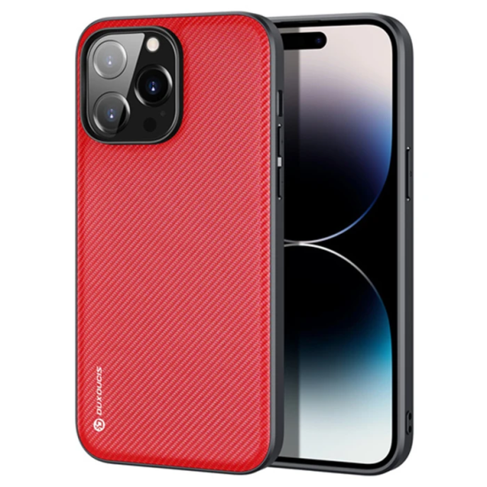 Dux Ducis Fino Serisi iPhone 14 Pro 6.1 inç Kılıf Premium Dokuma Silik