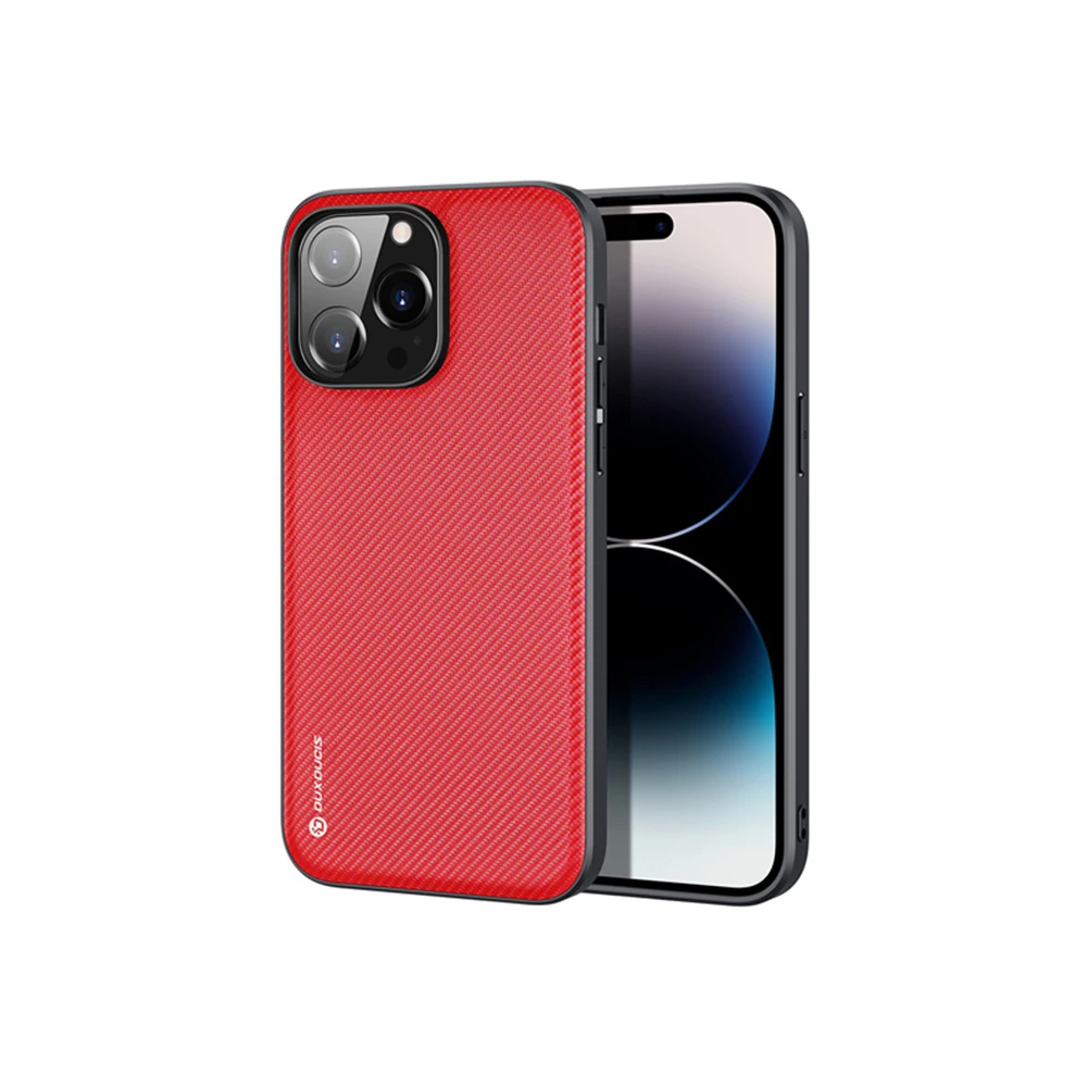 Dux Ducis Fino Serisi iPhone 14 Pro 6.1 inç Kılıf Premium Dokuma Silik