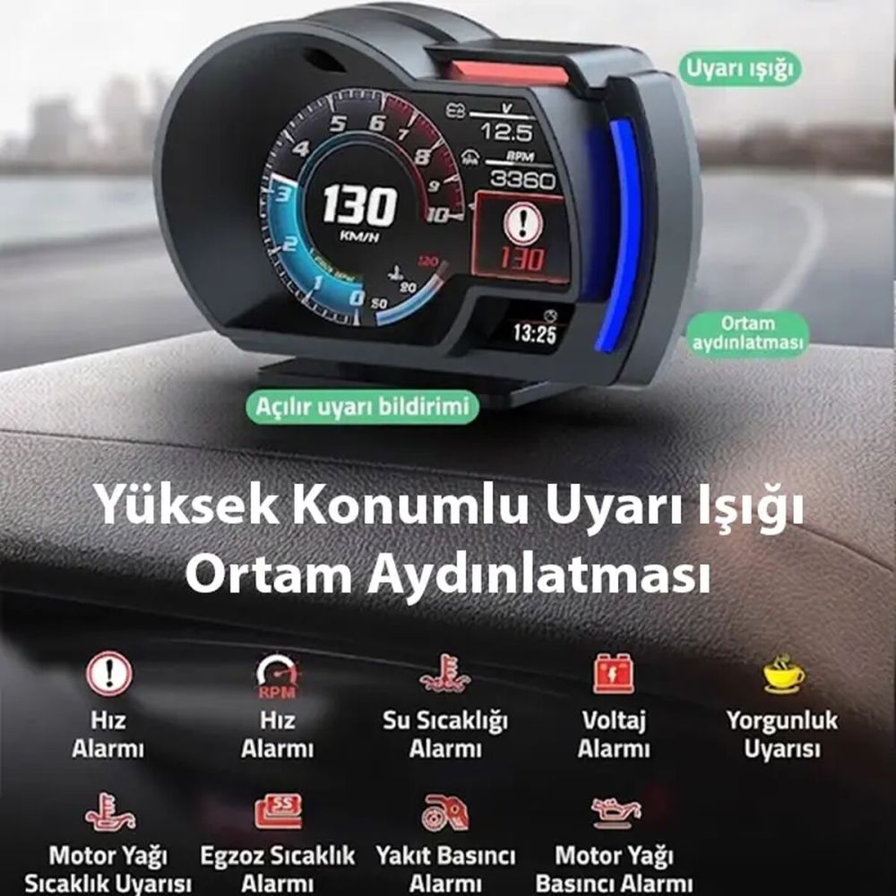 Ally A520 OBD2 + GPS Head Up Display HUD Dijital Hız Göstergesi RPM & 