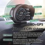 Ally A520 OBD2 + GPS Head Up Display HUD Dijital Hız Göstergesi RPM & 