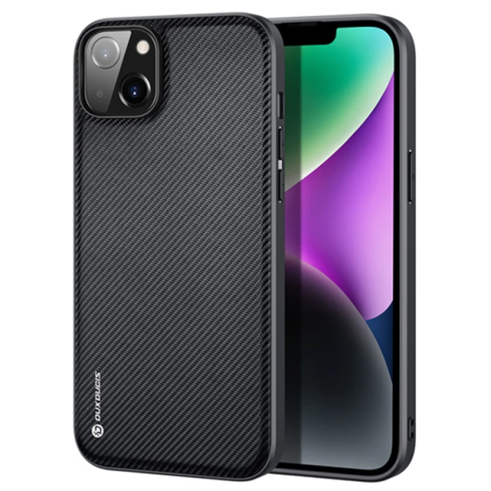 Dux Ducis Fino Serisi iPhone 14 Plus 6.7 inç Kılıf Premium Dokuma Sili