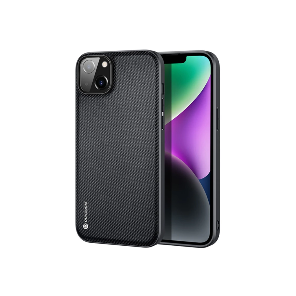 Dux Ducis Fino Serisi iPhone 14 Plus 6.7 inç Kılıf Premium Dokuma Sili