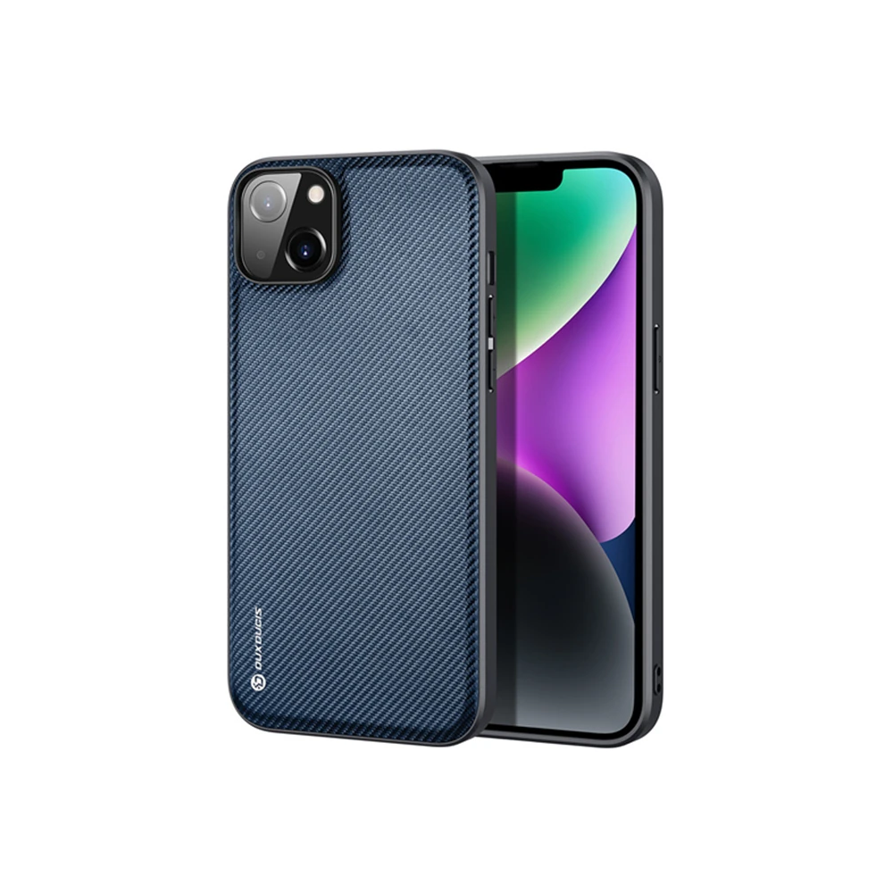 Dux Ducis Fino Serisi iPhone 14 Plus 6.7 inç Kılıf Premium Dokuma Sili