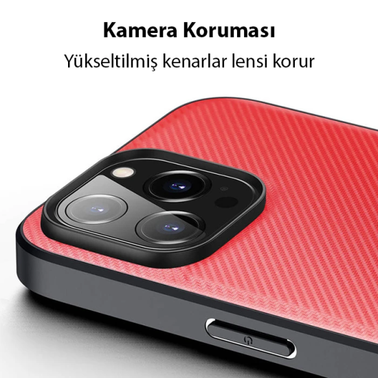Dux Ducis Fino Serisi iPhone 14 Pro 6.1 inç Kılıf Premium Dokuma Silik