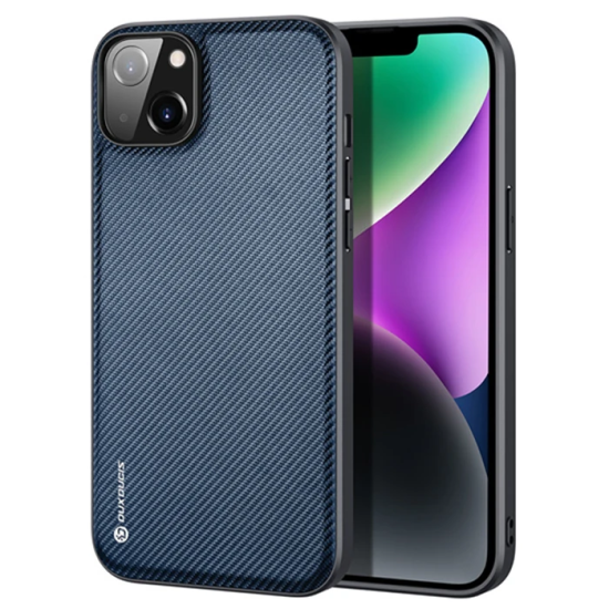 Dux Ducis Fino Serisi iPhone 14 6.1 inç Kılıf Premium Dokuma Silikon K