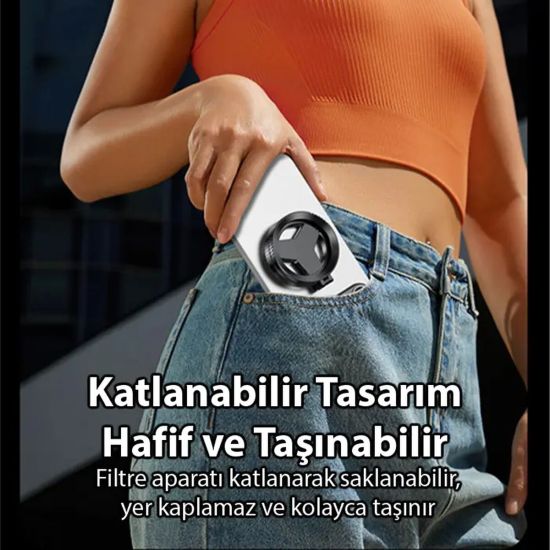 Ally MagSafe Uyumlu Manyetik 52mm CPL Polarize Telefon Kamera Lens Fil