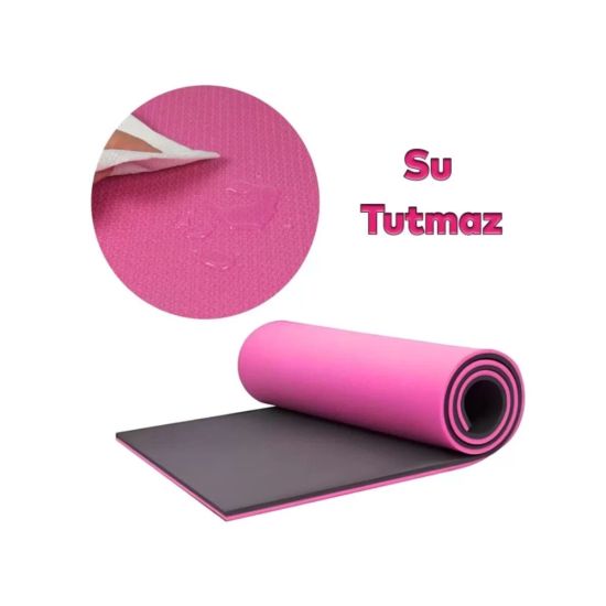 10 mm Fitness Yoga Matı Kaymaz Yüzey Çift Taraflı Kullanım Dayanıklı E