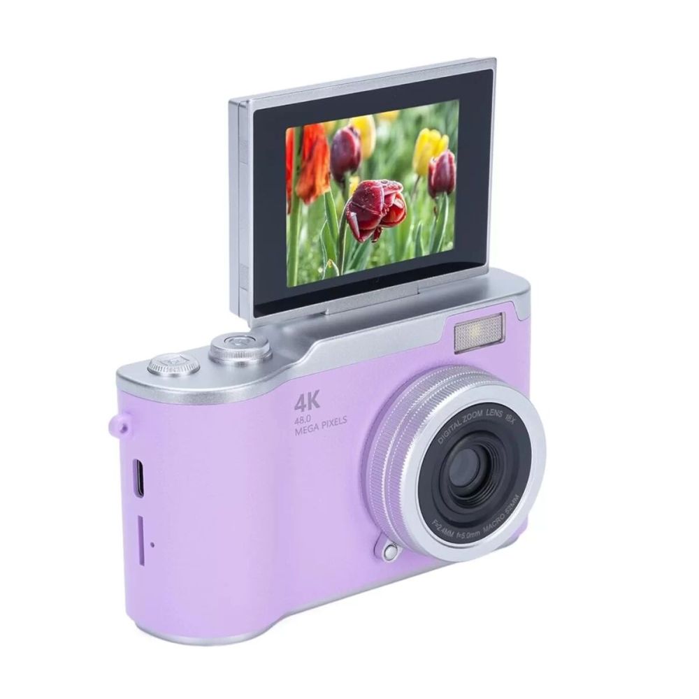 48 MP Dijital Fotoğraf Makinesi 4K Video Flip Ekranlı Kompakt