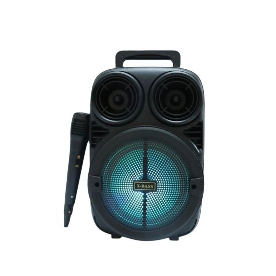 Taşınabilir Bluetooth Speaker Mikrofonlu Karaoke Hoparlör RGB Işıklı 6