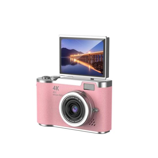Profesyonel Çekim İçin 48 MP Kamera 18x Zoom Flip Ekran Dijital Kamera