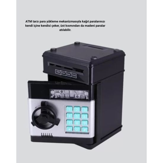 Otomatik Para Çeken Şifreli ATM Tasarımlı Kumbara