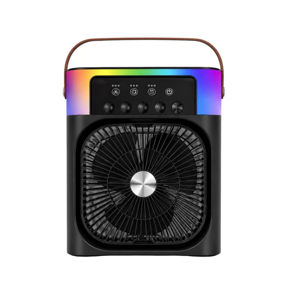 RGB Işıklı Buharlı Masaüstü Fan Sessiz Çalışan USB Şarjlı Taşınabilir 