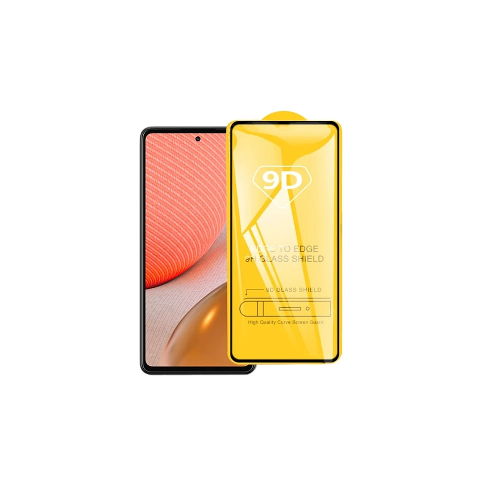 SM Galaxy A72 9D Full Glue Tempered Cam Ekran Koruyucu