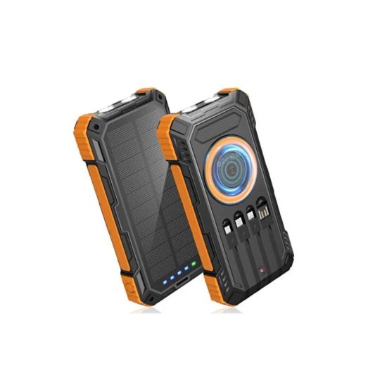 20000 mAh Powerbank Güneş Enerjili Kablosuz Şarj Hızlı Şarj Taşınabili