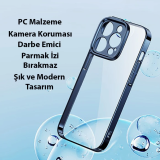 Baseus Glitter iPhone 14 Pro Max 6.7 Renkli Kenar Silikon Kılıf + Temp